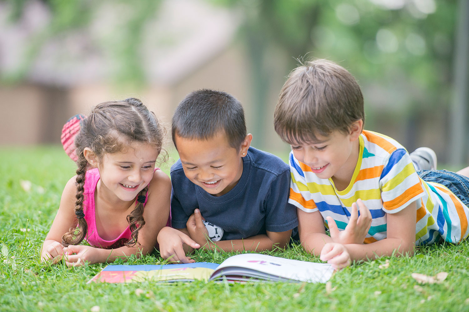 summer bridge education, children reading, ages K through 3rd grade
